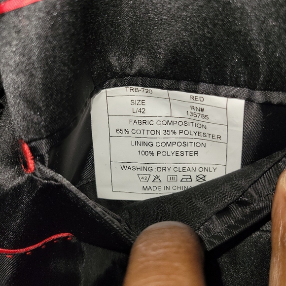 Tailored Recreation Premium Red Suede Sports Blazer sz Large/42 - Picture 3 of 5